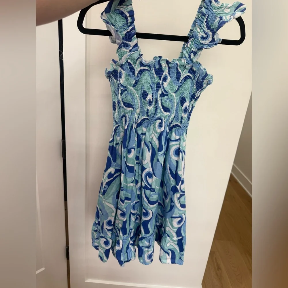 Hill House Home The Elizabeth Nap Dress in Kaleidoscope Blue - Picture 4 of 4